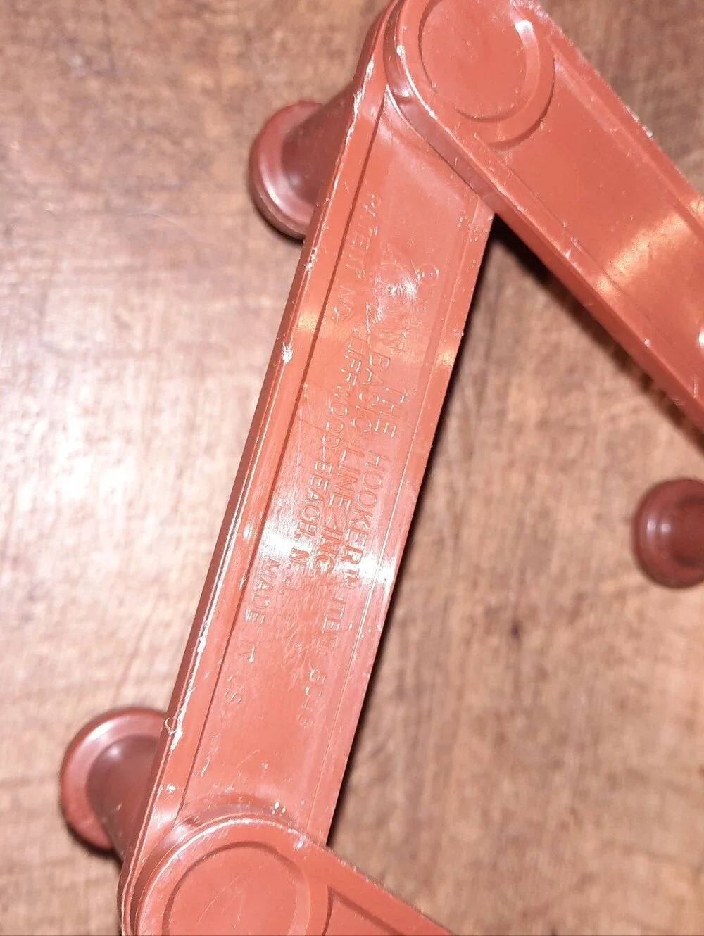 Vintage 1980 Expandable Brown Wooden Wall Peg Rack